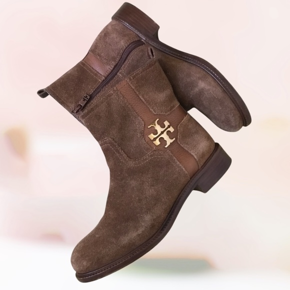 Tory Burch Alaina Suede Ankle Boots - Picture 14 of 16